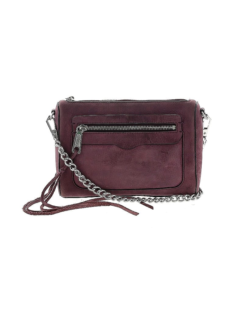 Rebecca Minkoff 100% Leather Burgundy Purple Leather Crossbody Bag One size - photo 1