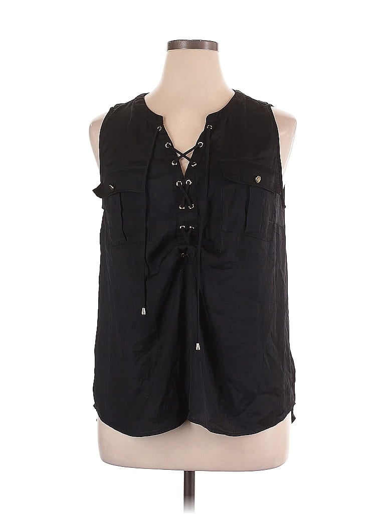 Inc International Concepts Polyester Black Sleeveless Blouse Size X Off Thredup