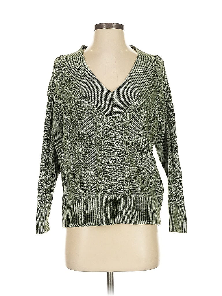 Pre-owned Aerie Pullover Sweater In Green