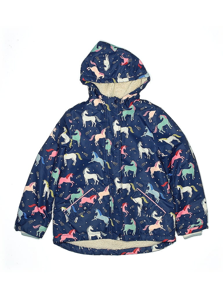 Mini Boden 100% Polyester Print Blue Raincoat Size 7 (big kids) - photo 1