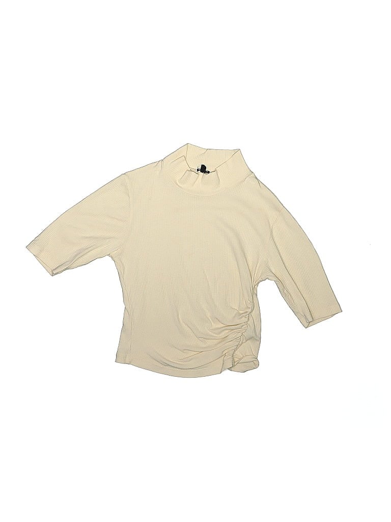 Click to view more detailed imagery on our partner's website Pre-owned Monrow Kids' Short Sleeve Turtleneck In White