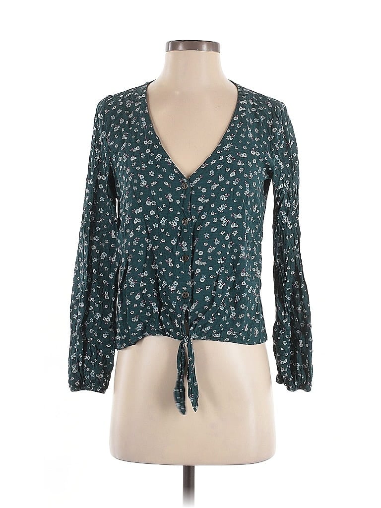 Pre-owned Mason & Belle 3/4 Sleeve Blouse In Blue