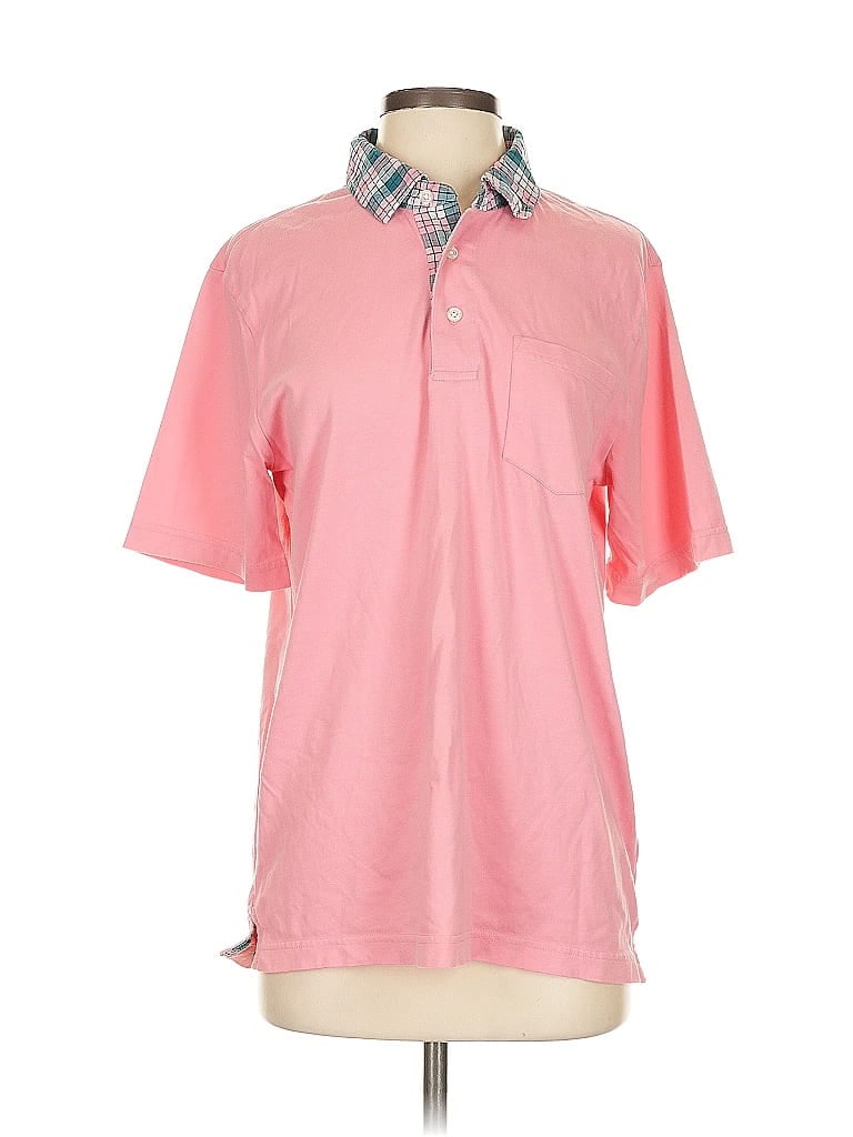 Click to view more detailed imagery on our partner's website Pre-owned Lands' End Short Sleeve Polo Shirt In Pink