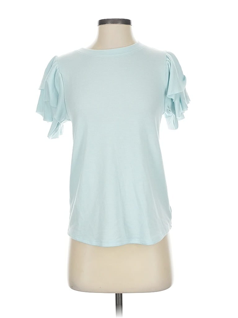Pre-owned Mod On Trend Short Sleeve Top Blue Tops