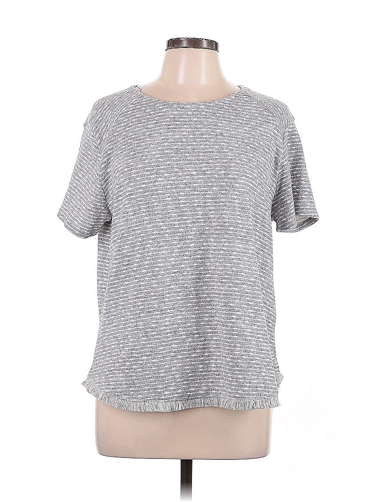 Melika Gray Short Sleeve Top Size L - photo 1