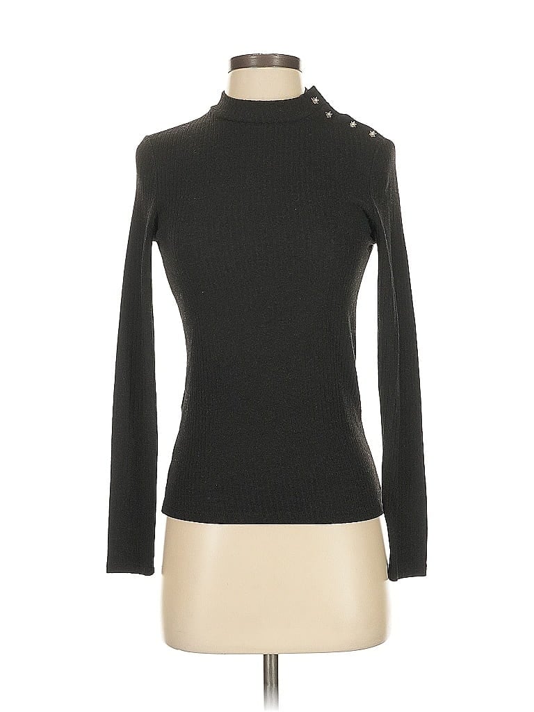 Pre-owned Mng Turtleneck Sweater In Black