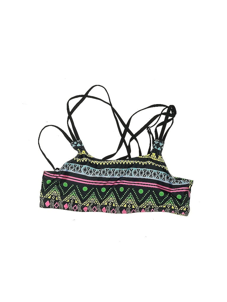 Click to view more detailed imagery on our partner's website Pre-owned Unbranded Swimsuit Top Green Print Pattern Swimwear