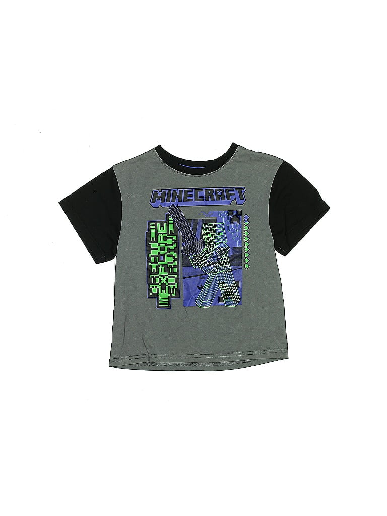 Minecraft Gray Short Sleeve T-Shirt Size 5 (big kids) - photo 1