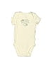 Carter's 100% Cotton Ivory Short Sleeve Onesie 0-3 MO / 3 MO - photo 1