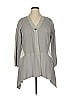 LOGO by Lori Goldstein Gray Cardigan Size 1X - photo 1