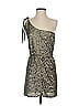 Quinn 100% Polyester Metallic Silver Cocktail Dress Size S - photo 1