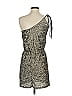 Quinn 100% Polyester Metallic Silver Cocktail Dress Size S - photo 2