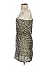 Quinn 100% Polyester Metallic Silver Cocktail Dress Size S - photo 5
