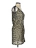Quinn 100% Polyester Metallic Silver Cocktail Dress Size S - photo 4