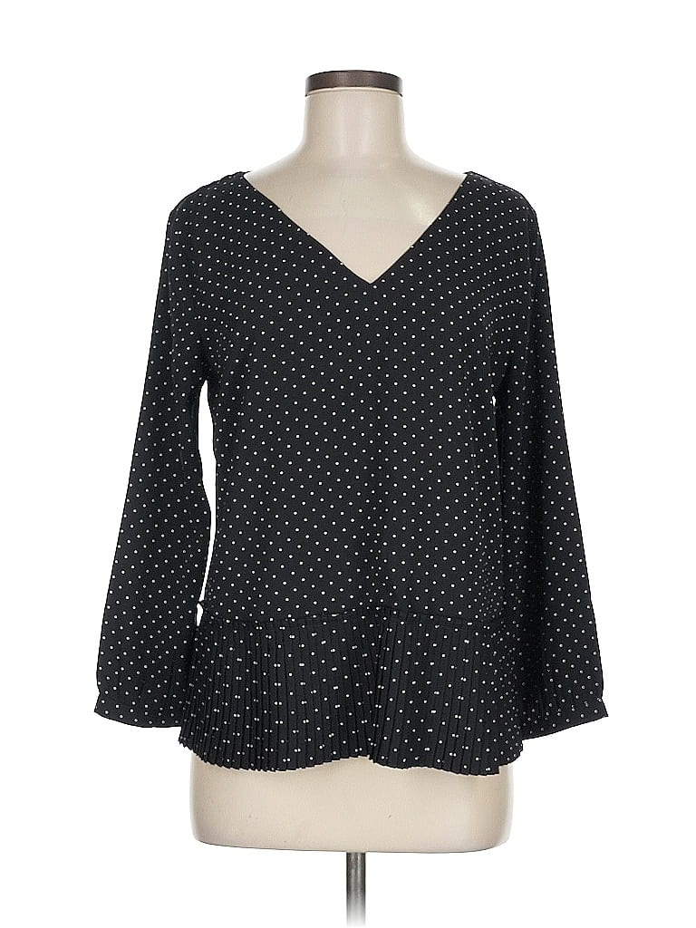 Pre-owned Sioni Long Sleeve Blouse In Black
