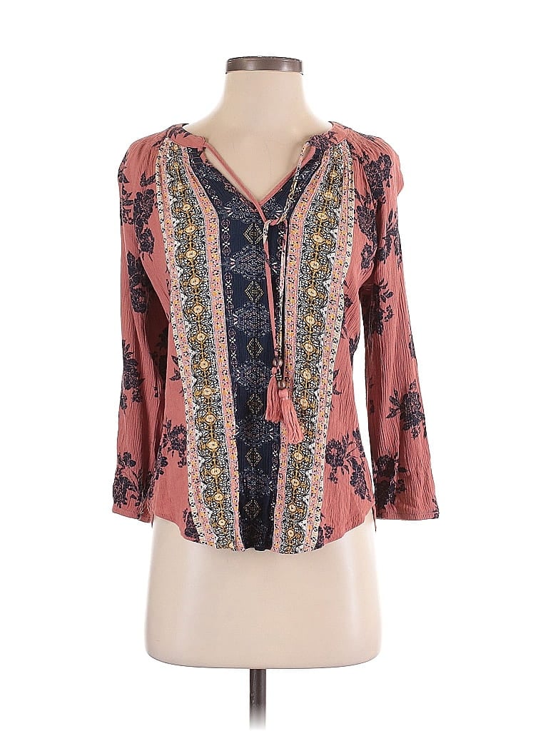 Pre-owned Mason & Belle 3/4 Sleeve Blouse In Orange