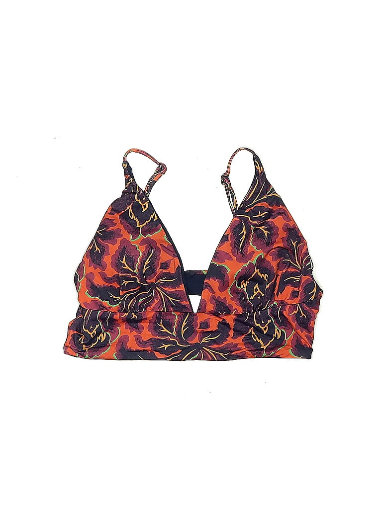 L Space Print Orange Swimsuit Top Size M - photo 1