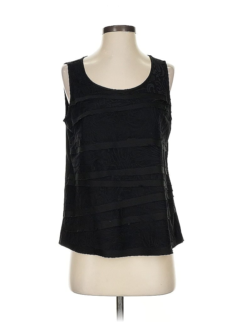 Pre-owned Chico's Sleeveless Blouse In Black