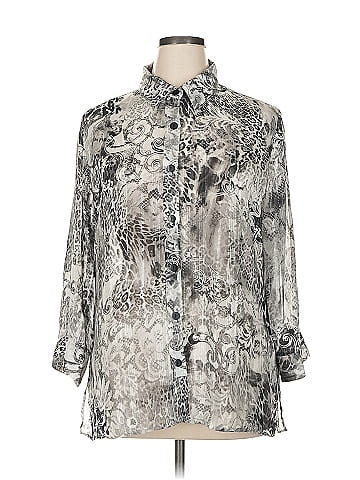 Cali And York 3/4 Sleeve Blouse (view 1)