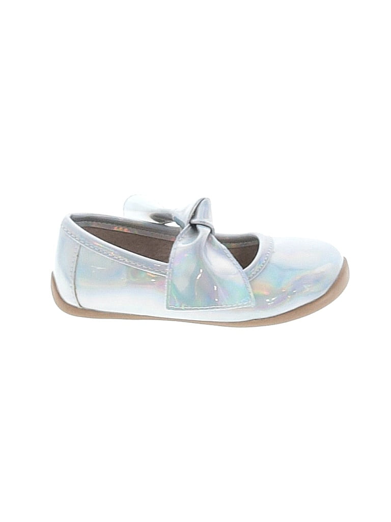 Livie & Luca White Silver Flats Size 6 (big kids) 60 off ThredUp