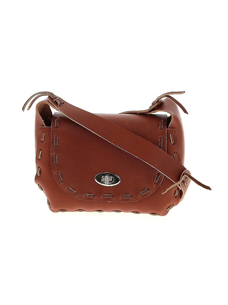 Unbranded 100% Leather Brown Leather Crossbody Bag One size - photo 1