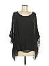Cobble Stone Black 3/4 Sleeve Blouse Size M - photo 1