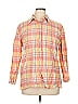 Style Plaid Orange Long Sleeve Button-Down Shirt Size XL - photo 1