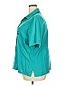 A.K.C. Teal Short Sleeve Blouse Size 3X - photo 5
