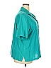 A.K.C. Teal Short Sleeve Blouse Size 3X - photo 4
