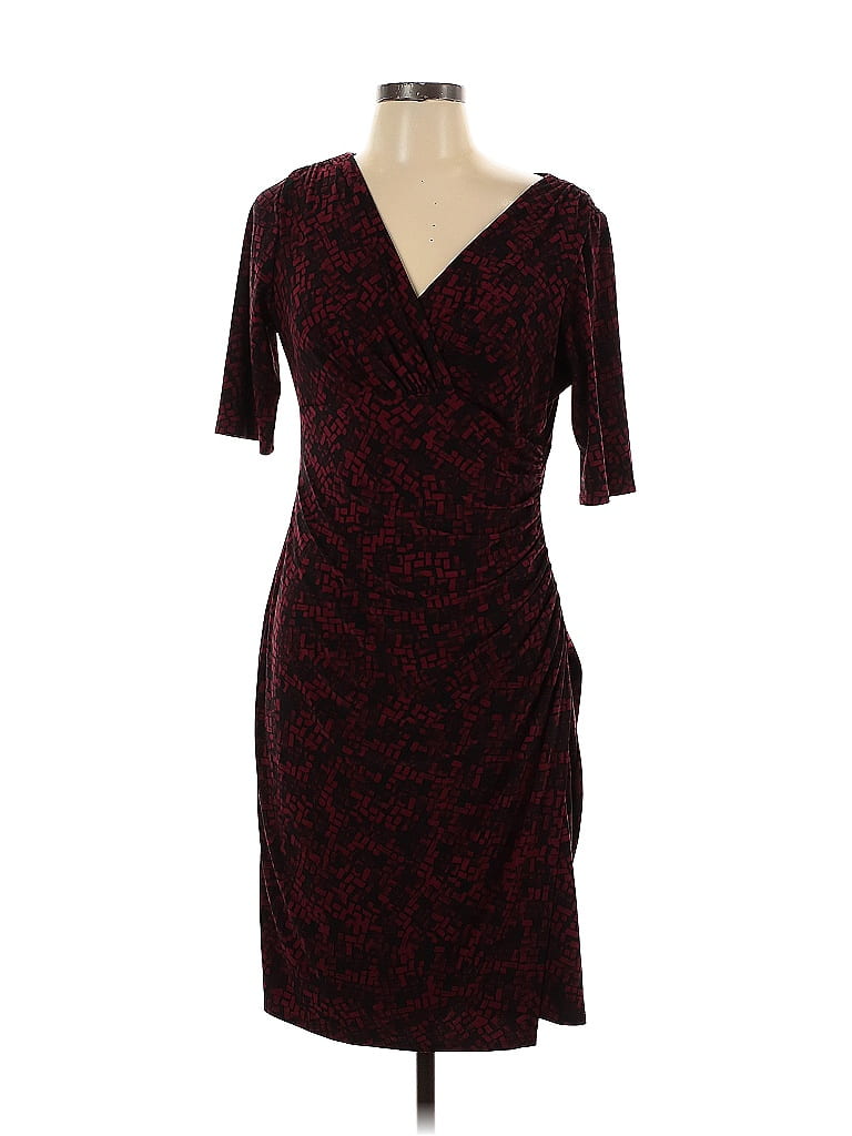 Ralph Lauren Women's Printed Cocktail Mini Dress Navy Size 12