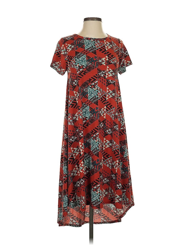 Pre-owned Lularoe Casual Dress In Red