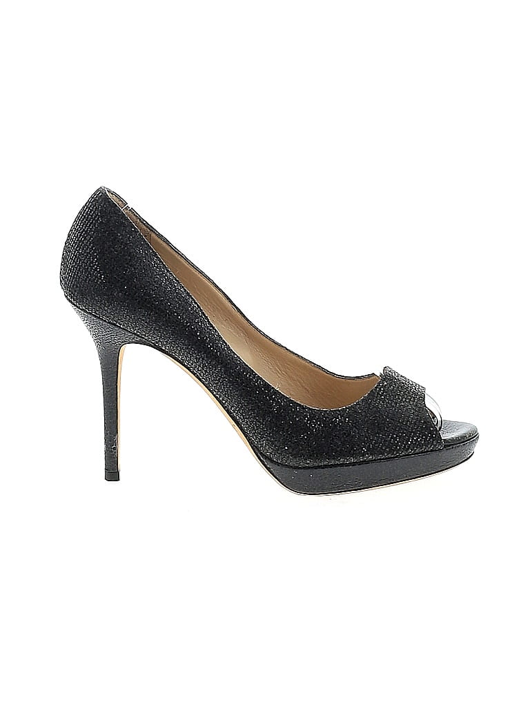Jimmy Choo Black Gray Heels Size EU 37 1/2 - photo 1