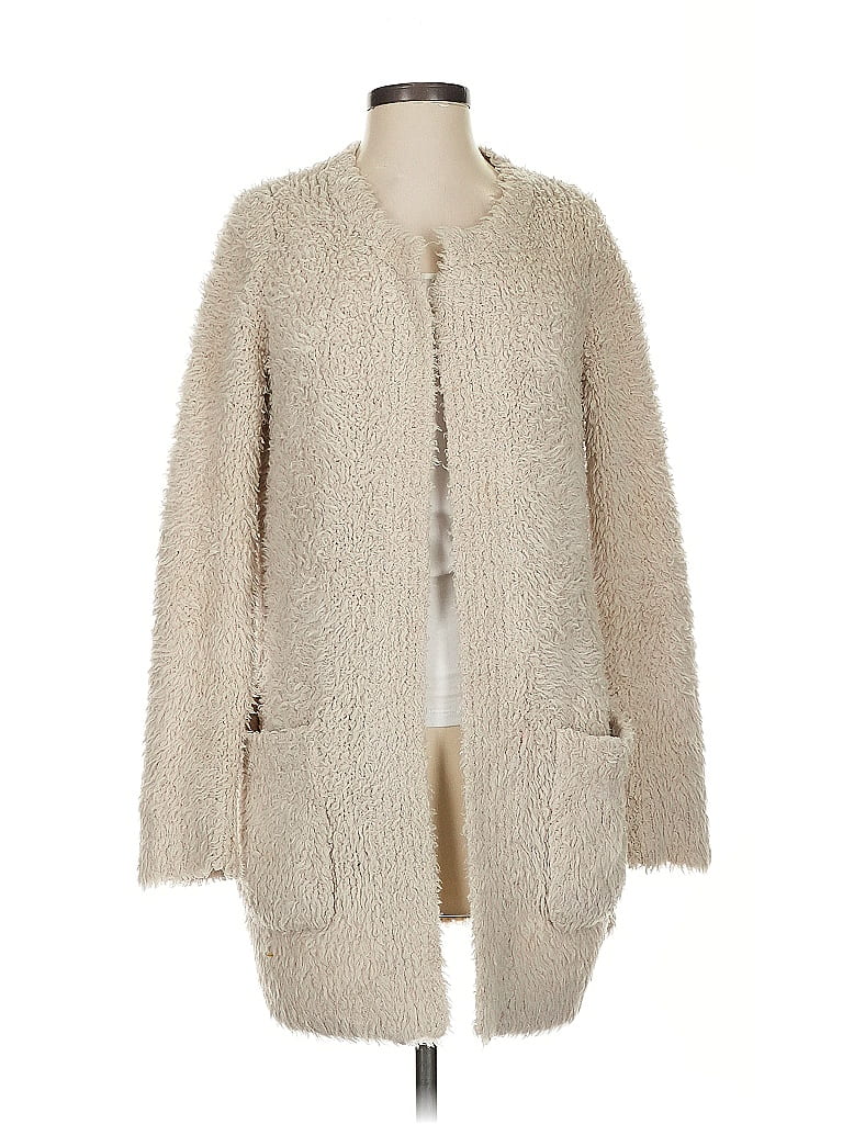 Pre-owned Banana Republic Wool Cardigan Sweater In White