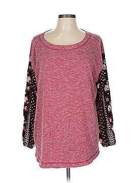 Indigo Thread Co. Women's Knit Tunic Sz 2x Plus Patchwork Brown shops Shirt