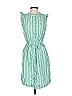 Ann Taylor LOFT Stripes Green Casual Dress Size S - photo 1