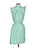 Ann Taylor LOFT Stripes Green Casual Dress Size S - photo 2