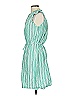 Ann Taylor LOFT Stripes Green Casual Dress Size S - photo 4