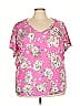 Honeyme Floral Pink Short Sleeve T-Shirt Size XXXL - photo 1