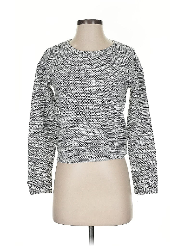 Pre-owned Hollister Pullover Sweater In Gray