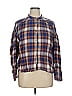 Gianni Bini Plaid Brown Long Sleeve Button-Down Shirt Size XL - photo 1