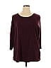 Apt. 9 Burgundy 3/4 Sleeve Top Size 1X - photo 1