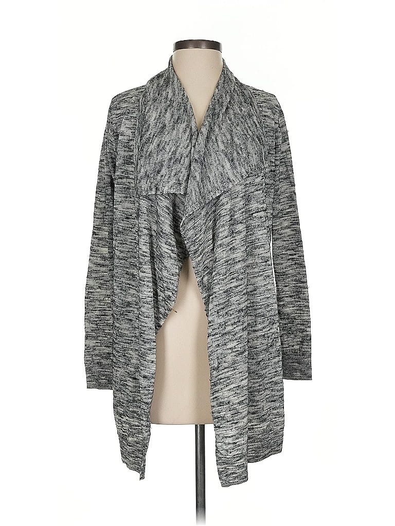 Pre-owned Theory Wool Cardigan Sweater In Gray