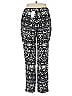 J.Crew 100% Polyester Print Black Active Pants Size 10 - photo 2
