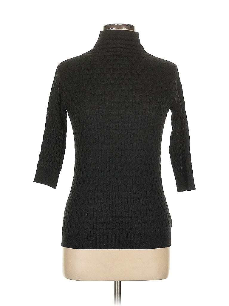 Piazza Sempione Black Cashmere Pullover Sweater Size EU (IT) 48 / US 12 - photo 1