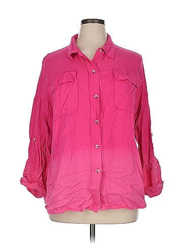 White Birch 3/4 Sleeve Button-Down Shirt (view 1)