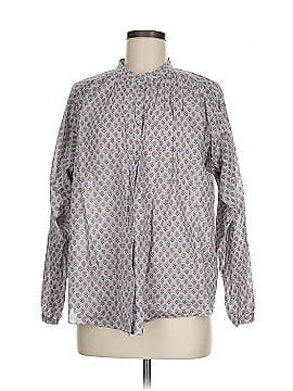 La vie Rebecca Taylor nwt gray ribbed hot Camilla floral sleeve blouse