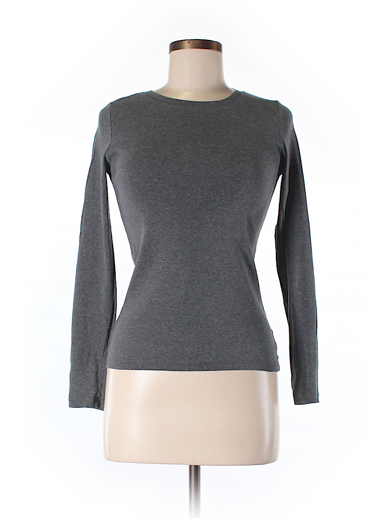 Gap 100% Cotton Solid Gray Long Sleeve T-Shirt Size M - 60% off | thredUP