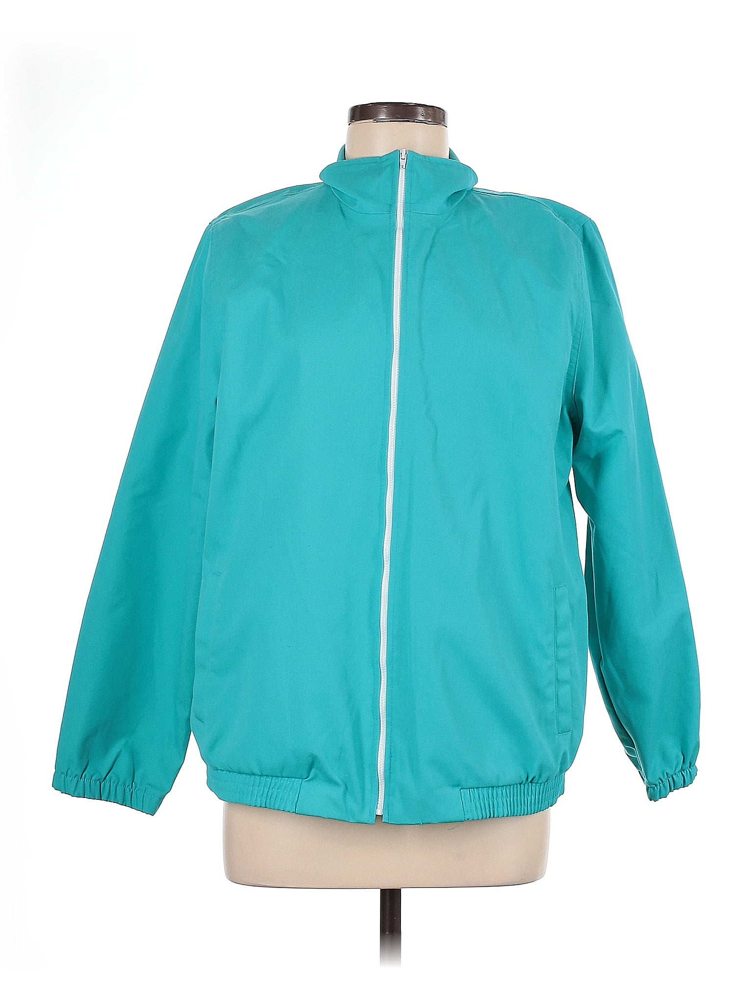 Koret Solid Teal Track Jacket Size M