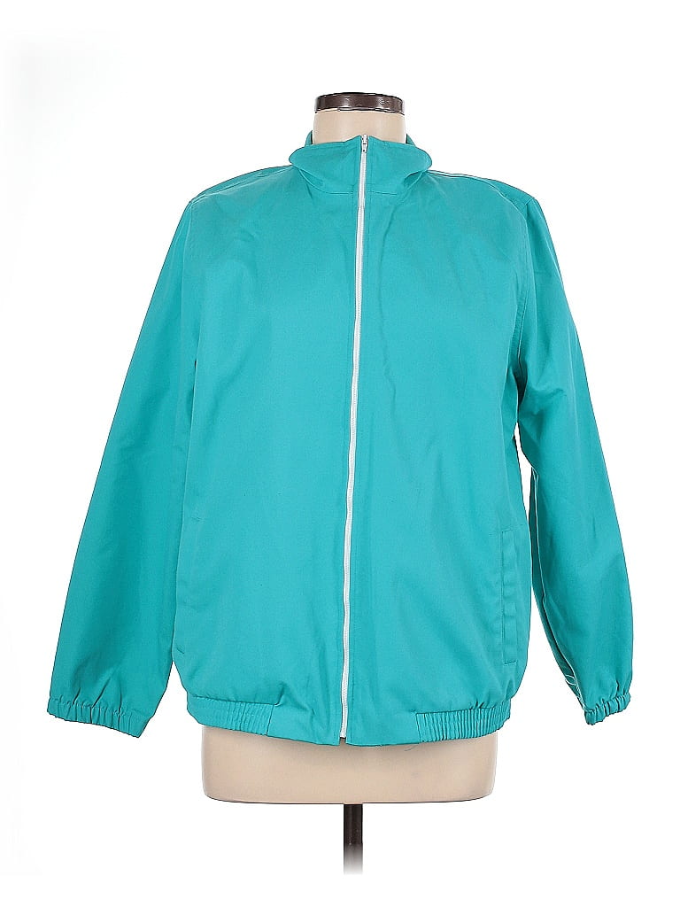 Koret Solid Teal Track Jacket Size M