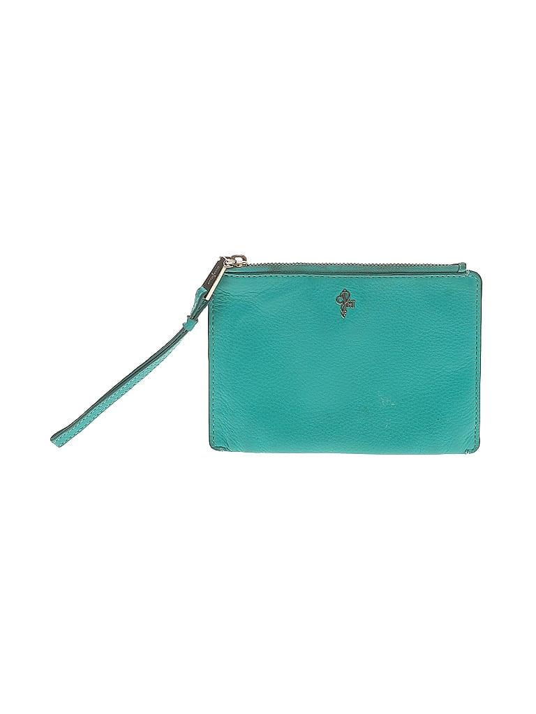 Cole Haan 100% Leather Teal Blue Leather Wristlet One size - photo 1
